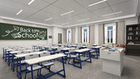 Chaises et tables de classe modernes pour l'école, sièges doubles pour les élèves, bureau d'étude et table, ensemble de table et de chaise de classe