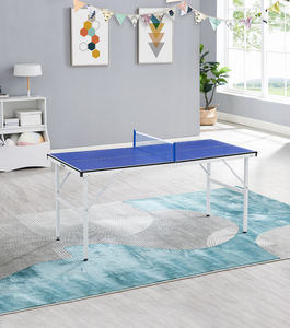 <span class=keywords><strong>Table</strong></span> <span class=keywords><strong>de</strong></span> <span class=keywords><strong>ping</strong></span>-<span class=keywords><strong>pong</strong></span> miniature portable avec protections d'angle <span class=keywords><strong>de</strong></span> sécurité, design pliable pour le jeu familial en intérieur - Product Image 2