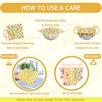 Lot de 3 enveloppes en cire d'abeille écologiques, emballage réutilisable pour pain et sandwichs, enveloppe en cire d'abeille pour aliments