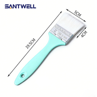 Pinceau à peinture à base d'eau Santwell, manche en plastique, filament synthétique, sans perte de poils, pour peinture d'émulsion des murs et plafonds intérieurs