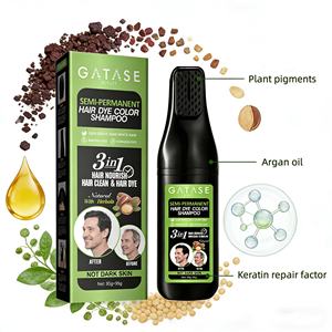 Karıştırmasız Yarı Kalıcı Anında Saç Boyası Kremi Amonyaksız Orta-Uzun Saçlar İçin <span class=keywords><strong>3</strong></span>'ü 1 Arada Formül <span class=keywords><strong>2</strong></span> Tüp (95gx2) Hızlı ve Dağınıklık Yok - Product Image 3