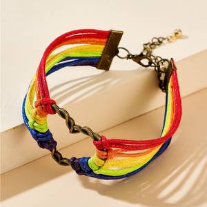 100 Modelle Hersteller LGBTQ PRIDE Wickelarmband Love Wins Follow Your Heart Regenbogen-Lederband LGBT-Armbänder für Frauen - Product Image 4