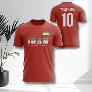 Maglia da Calcio Iran Rossa Bianca Verde per Tifosi Personalizzabile con Nome e Numero Attrezzatura da Calcio - Product Image 1