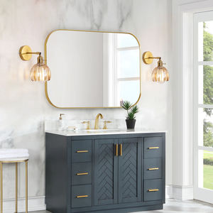 Moderne Wand leuchte aus bernstein farbenem Eisen glas mit Glühlampe für den Innenbereich - Product Image 4