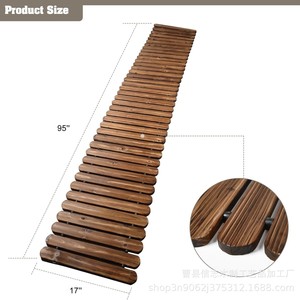 Camino de jardín de madera de 12 pulgadas o más, resistente al agua, camino decorativo para exteriores, estilo moderno y sencillo - Product Image 3