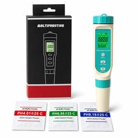 Testeur de pH portable multifonctionnel 7 en 1 pour la salinité, TDS, pH, EC, conductivité, ORP, pour piscine et eau potable