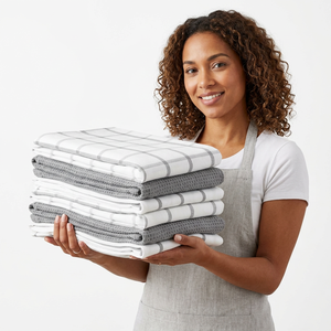 Serviettes de cuisine et de golf personnalisables en coton biologique brodé 100 % de haute qualité, modèle 2026 - Product Image 1