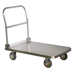 รถเข็นสแตนเลสแบบพับได้ ปรับระดับได้ ผลิตขึ้นเพื่อการจัดเลี้ยงและบริการจัดงานเลี้ยง - Product Image 3