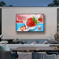 Écran extérieur intelligent étanche 55 75 pouces Android, divertissement musical, télévision 4K LCD, affichage publicitaire extérieur
