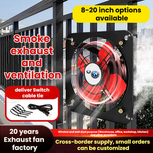 10 16 inch mạnh mẽ Ống công nghiệp phổ quát nhà bếp kim loại hộ gia đình khói thông gió mui xe nguồn điện trang trại Quạt thông gió - Product Image 3