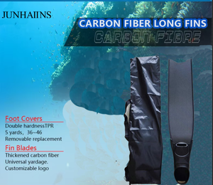 JUNHAIINS Aletas de Hoja de Pesca Submarina de Fibra de Carbono Personalizadas Aletas de Buceo Aletas de Nadar Aletas de Buceo Libres Aletas Largas Rana - Product Image 4