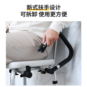 Fushide Shower Chair Aluminum Alloy <b>Adjustable</b> <b>Height</b> 42cm Width Non Slip Bathroom <b>Stool</b> For Elderly Pregnant Women - Product Image 3