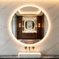 Vente directe d'usine, miroir de salle de bain intelligent à LED, miroir anti-buée à commande tactile, pour projets hôteliers et d'appartements, OEM ODM