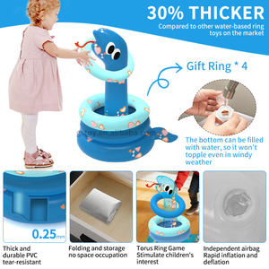 Jouets gonflables de lancer de cerceaux aquatiques pour l'extérieur, flottants pour piscine, jeux de fête estivaux pour enfants et adultes - Product Image 3