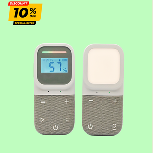 Moniteur audio pour bébé avec alerte vibrante, affichage de la température et de l'humidité, microphone haute sensibilité, lecteur de berceuses KT-288L - Product Image 1