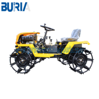 Mini tracteur amphibie compact puissant, petit tracteur à grandes roues pour l'agriculture, les rizières et les jardins