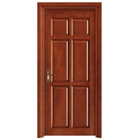 Porte en bois massif MDF au design moderne, personnalisable, pour salle de bain, placage en membrane, revêtement PVC