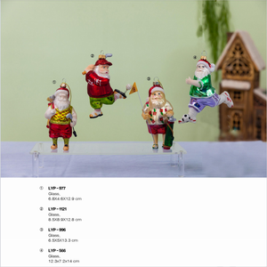 Boule de verre en forme de moins chère pour le décor d'arbre de Noël Ornement délicat de <span class=keywords><strong>Santaclaus</strong></span> Boule de Noël personnalisée Ornements en verre irréguliers - Product Image 3