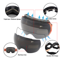 Lunettes de ski magnétiques personnalisables avec logo, colorées, vente en gros, faible MOQ (10 pièces)