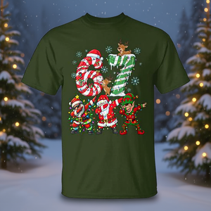 T-shirt de Noël Dabbing Santa Elf Friends pour garçons et filles, vêtements de vacances de Noël - Product Image 3