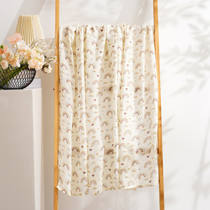100% coton personnalisé bébé mousseline couverture d'emmaillotage doux imprimé fleuri literie pliée pour l'été soie biologique pour enfants noël - Product Image 4