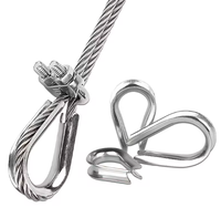 Kit complet de cerclages en câble métallique avec embouts et poulies, manchon de sertissage en aluminium avec boucle en acier pour bricolage et réparation