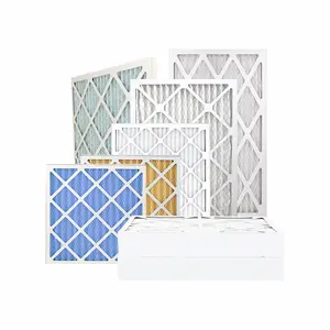 Medium Filter G4 Cardboard Frame Pleated AC Furnace Air Filter For Clean Room