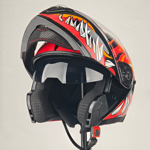 Casco de Motocicleta Abierto, Modular, con Luz Trasera LED, Aprobado por DOT, para Todas las Estaciones, para Ciclismo y Motocross, Modelo LV115, Venta Caliente - Product Image 1