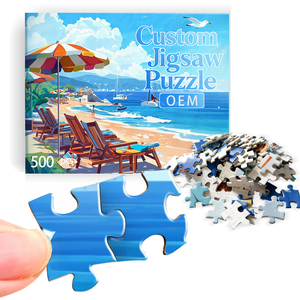 <span class=keywords><strong>Puzzle</strong></span> éducatif OEM personnalisé Bleu Mer avec impression HD sur papier écologique 51-100 pièces - Product Image 2