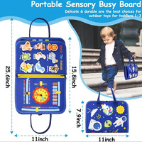 Tablero sensorial ocupado Montessori, juguete educativo de viaje para niños en edad preescolar, bebés, actividad, Aprendizaje, escritura, sensación, tablero de plástico