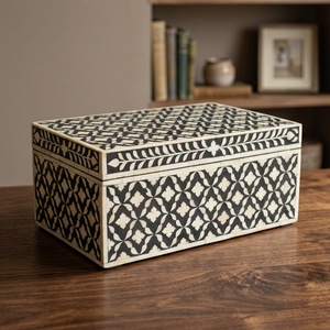 Extra <b>Large</b> Storage <b>Box</b> Christmas Decorative Square Black White Pattern Hook Loop Closure Embossed Printing Best <b>Gifting</b> Jewelry - Product Image 1