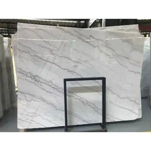 SHIHUI prix d'usine marbre blanc naturel pas cher populaire poli Guangxi carreaux de sol en marbre blanc avec veines grises