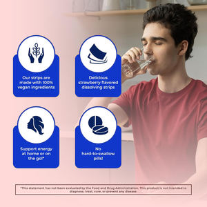Tiras orales energéticas de marca privada de alta calidad con niacinas, vitaminas B12, B6 y biotina para apoyo energético y mejora inmunológica. - Product Image 6