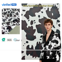 Cuir synthétique PU motif peau de vache confortable doux tissu de veste en cuir de support en rayonne synthétique de haute qualité