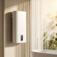 Chauffe-eau vertical émaillé ultra-mince à double réservoir 1500W, capacité 30-80L, pour hôtel, salle de bain, usage domestique, certifié IPX4 CE