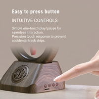 Horloge de bureau innovante à mouvement inversé, haut-parleur rétro en bois, lecteur de musique sans fil pour la décoration de la maison ou du bureau, cadeau unique
