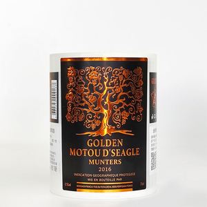 Manufacturer Direct Wholesale Premium Customized <b>Red</b> Wine Labels With <b>Hot</b> Foil Stamping Labels - Product Image 1