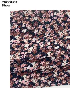 WI-A08 barato leve de seda flor estampada desenhos em tecido de chiffon do poliéster em cores misturadas hijab fábrica têxtil