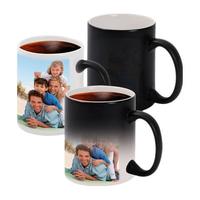 Cadeau d'anniversaire surprise petit ami petite amie mari femme maman papa céramique grès 11 oz couleur changeante tasse chauffante magique
