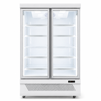 Jinfugui Porte en verre commerciale Double température Affichage des boissons Refroidisseur 450L vertical Boisson Réfrigérateur