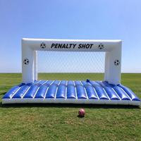 But de football gonflable avec tapis d'air pour jeu de tirs au but, but de football gonflable pour enfants et adultes, jeu sportif en plein air