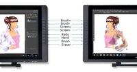 Profesyonel Tasarım Sanatçısı 22 İnç LCD İnteraktif Yazma Dijital Ekran 1920x1080 Çözünürlük 8192 Kalemli Grafik Tablet Monitör