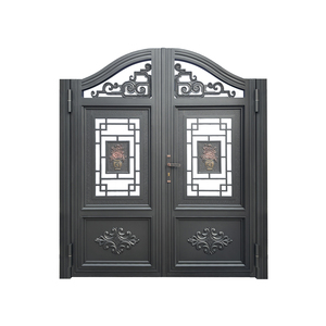 Ultima casa moderna cancello principale in ferro battuto in acciaio ferro battuto elegante tempio cancello principale disegni cancello principale cancello decorativo - Product Image 6