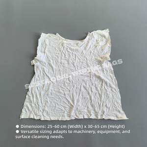 Trapos de Algodón Blanco Reciclado para Limpieza, Trapos de Punto Reciclados para Taller, Uso Marino y Limpieza - Product Image 3