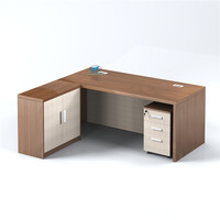 Bureau d'ordinateur de bureau simple Tiroirs verrouillables Table de commis à usage général avec trois tiroirs Table du personnel d'étude