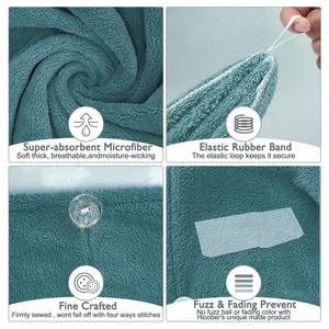 <span class=keywords><strong>Serviette</strong></span> de séchage des cheveux extensible <span class=keywords><strong>pour</strong></span> la méthode <span class=keywords><strong>Plopping</strong></span>, 100% coton, <span class=keywords><strong>serviette</strong></span> légère, prévient les cassures et les nœuds - Product Image 2