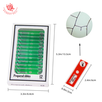 Color Plastic Prepared Microscope Slides 12 Items Different Type Biological Microscope Slides Children Kids Plastic Slides