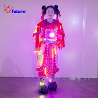 Costume de scène lumineux LED Nezha, guerrier de la mythologie chinoise, pour festival, concert, fête, défilé, cosplay, spectacle