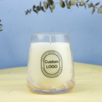 Échantillons gratuits Bougies parfumées de luxe Parfum d'intérieur Pots de bougies en verre imprimé léopard Coffret cadeau Bougie d'aromathérapie