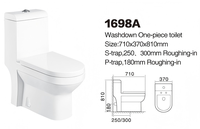 Cuvette de toilette moderne à double chasse d'eau, WC chinois de haute qualité, céramique monobloc, sanitaire, siphon en S pour toilettes
